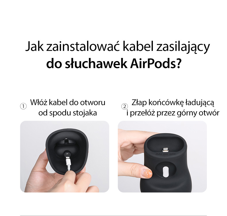 USAMS 2in1 silikoninis įkrovimo stovas laikrodžiui ir AirPods ausinėms, juodas ZJ51ZJ01 (US-ZJ051) aprašymas - Prekės nuotrauka
