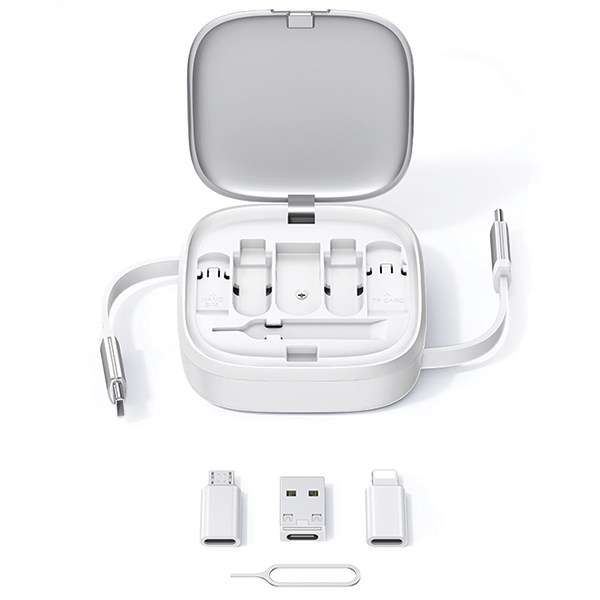 USAMS 3in1 ištraukiamas laidas su dėžute, MicroUSB/USB-C/Lightning, 60W, plienas/tamsus, SJ650USB01 aprašymas - Prekės nuotrauka USAMS 3in1 ištraukiamas laidas su dėžute, MicroUSB/USB-C/Lightning, 60W, plienas/tamsus, SJ650USB01 aprašymas - Prekės nuotrauka
