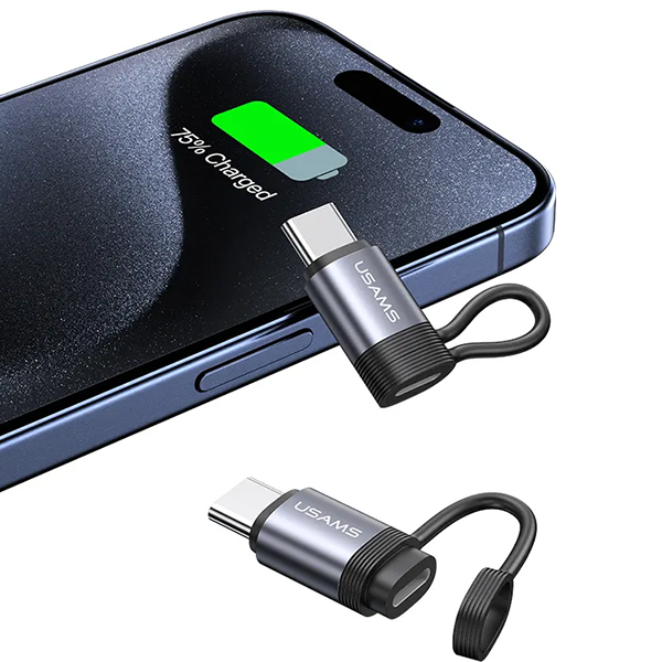 USAMS adapteris AU17 Lightning – USB-C 30W aliuminis SJ677LN01 (US-SJ677) aprašymas - Prekės nuotrauka