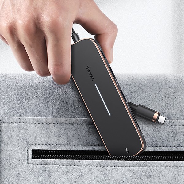 USAMS adapteris HUB 3xUSB + USB-C + HDMI juodas SJ578HUB01 (US-SJ578) aprašymas - Prekės nuotrauka