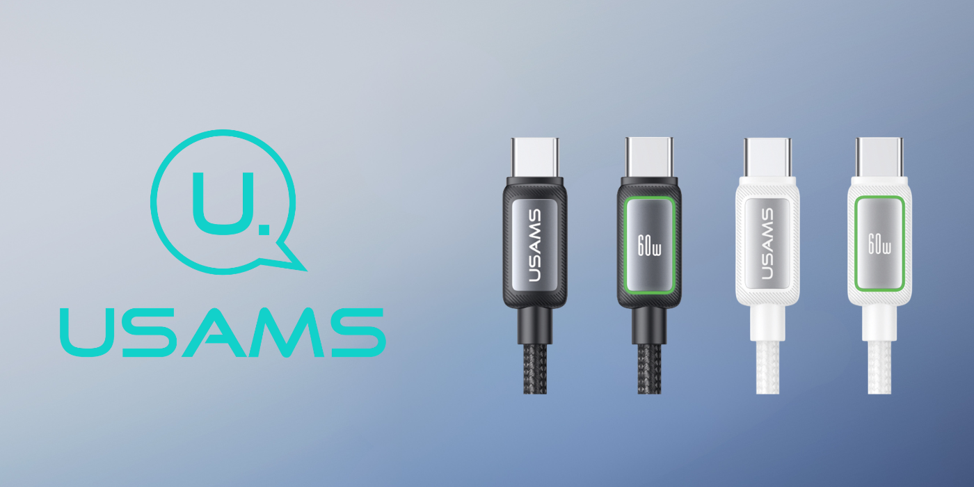 USAMS Al-Alloy SJ815 U110 RGB greito įkrovimo 60W USB-C į Lightning laidas 1.2 m juodas aprašymas - Prekės nuotrauka