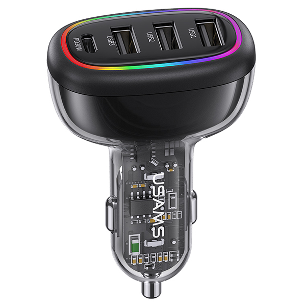 USAMS automobilinis įkroviklis 1xUSB-C 3xUSB-A C34 48W 3A+C PD Fast Charge juodas CC170CC01 (US-CC170) aprašymas - Prekės nuotrauka USAMS automobilinis įkroviklis 1xUSB-C 3xUSB-A C34 48W 3A+C PD Fast Charge juodas CC170CC01 (US-CC170) aprašymas - Prekės nuotrauka
