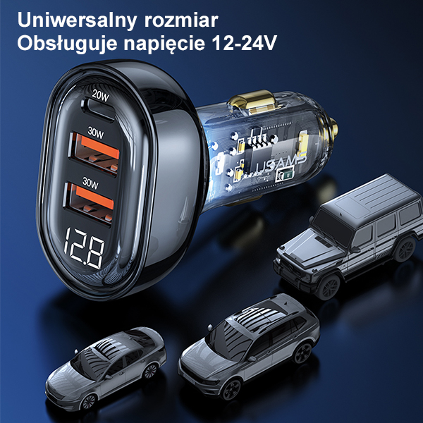 USAMS automobilinis įkroviklis 2xUSB+1xUSB-C 80W Fast Charge mėlynas CC159CC02 (US-CC159) aprašymas - Prekės nuotrauka USAMS automobilinis įkroviklis 2xUSB+1xUSB-C 80W Fast Charge mėlynas CC159CC02 (US-CC159) aprašymas - Prekės nuotrauka