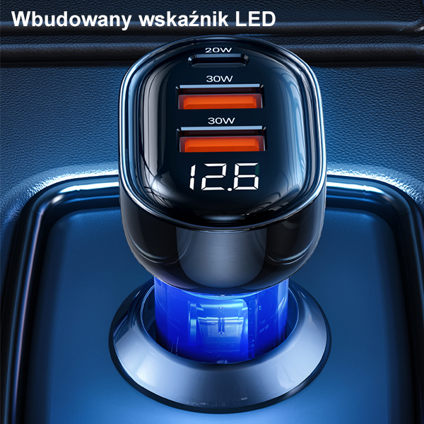 USAMS automobilinis įkroviklis 2xUSB+1xUSB-C 80W Fast Charge mėlynas CC159CC02 (US-CC159) aprašymas - Prekės nuotrauka USAMS automobilinis įkroviklis 2xUSB+1xUSB-C 80W Fast Charge mėlynas CC159CC02 (US-CC159) aprašymas - Prekės nuotrauka