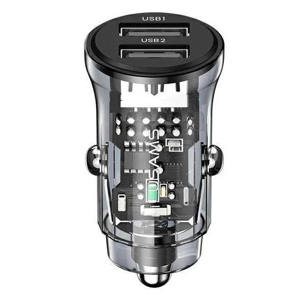 USAMS automobilinis įkroviklis C31 3A 2xUSB-A Fast Charge juodos spalvos CC162CC01(US-CC162) aprašymas - Prekės nuotrauka USAMS automobilinis įkroviklis C31 3A 2xUSB-A Fast Charge juodos spalvos CC162CC01(US-CC162) aprašymas - Prekės nuotrauka
