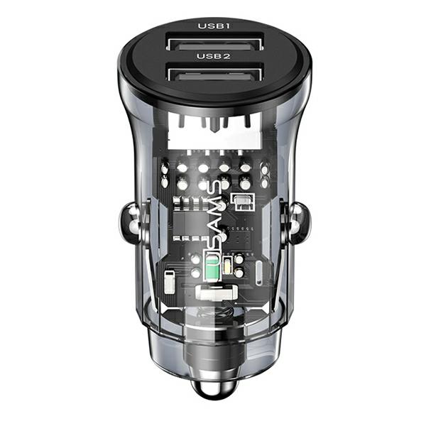 USAMS automobilinis įkroviklis C31 3A 2xUSB-A Fast Charge juodas CC162CC01 (US-CC162) aprašymas - Prekės nuotrauka USAMS automobilinis įkroviklis C31 3A 2xUSB-A Fast Charge juodas CC162CC01 (US-CC162) aprašymas - Prekės nuotrauka