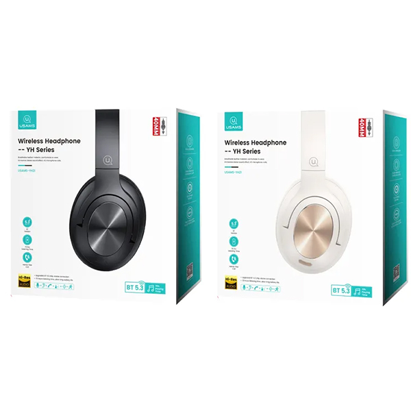 USAMS Bluetooth 5.3 Ausinės US-YH Series juodos spalvos TDLYEJYS01 (USAMS-YH21) aprašymas - Prekės nuotrauka