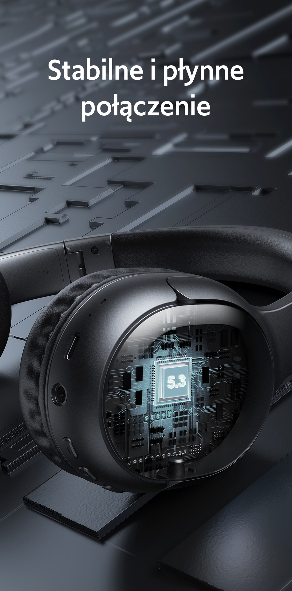 USAMS Bluetooth 5.3 ausinės Yun Series juodos spalvos TDLYEJYX01 (USAMS-YG23) aprašymas - Prekės nuotrauka