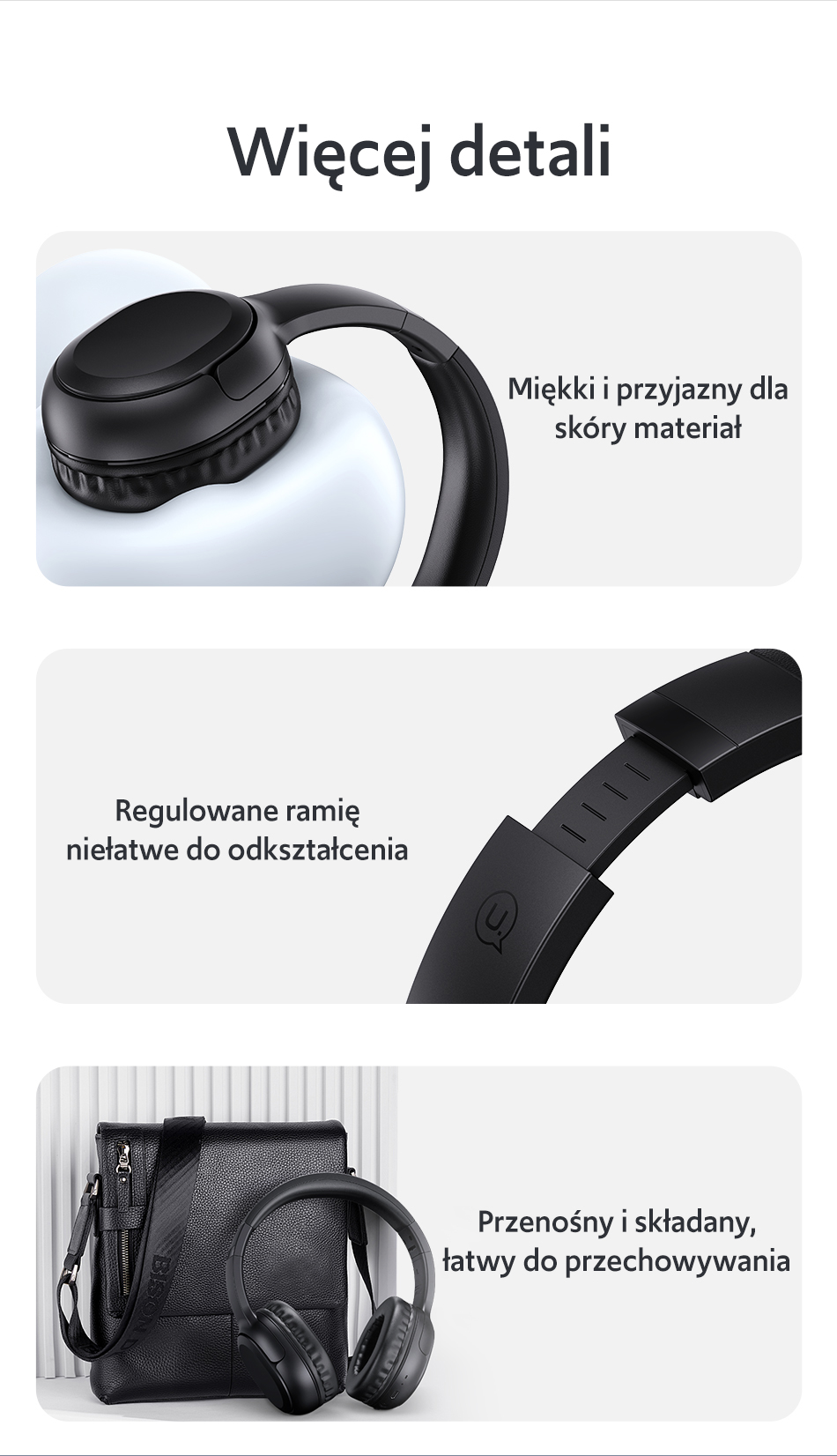 USAMS Bluetooth 5.3 ausinės Yun Series juodos spalvos TDLYEJYX01 (USAMS-YG23) aprašymas - Prekės nuotrauka