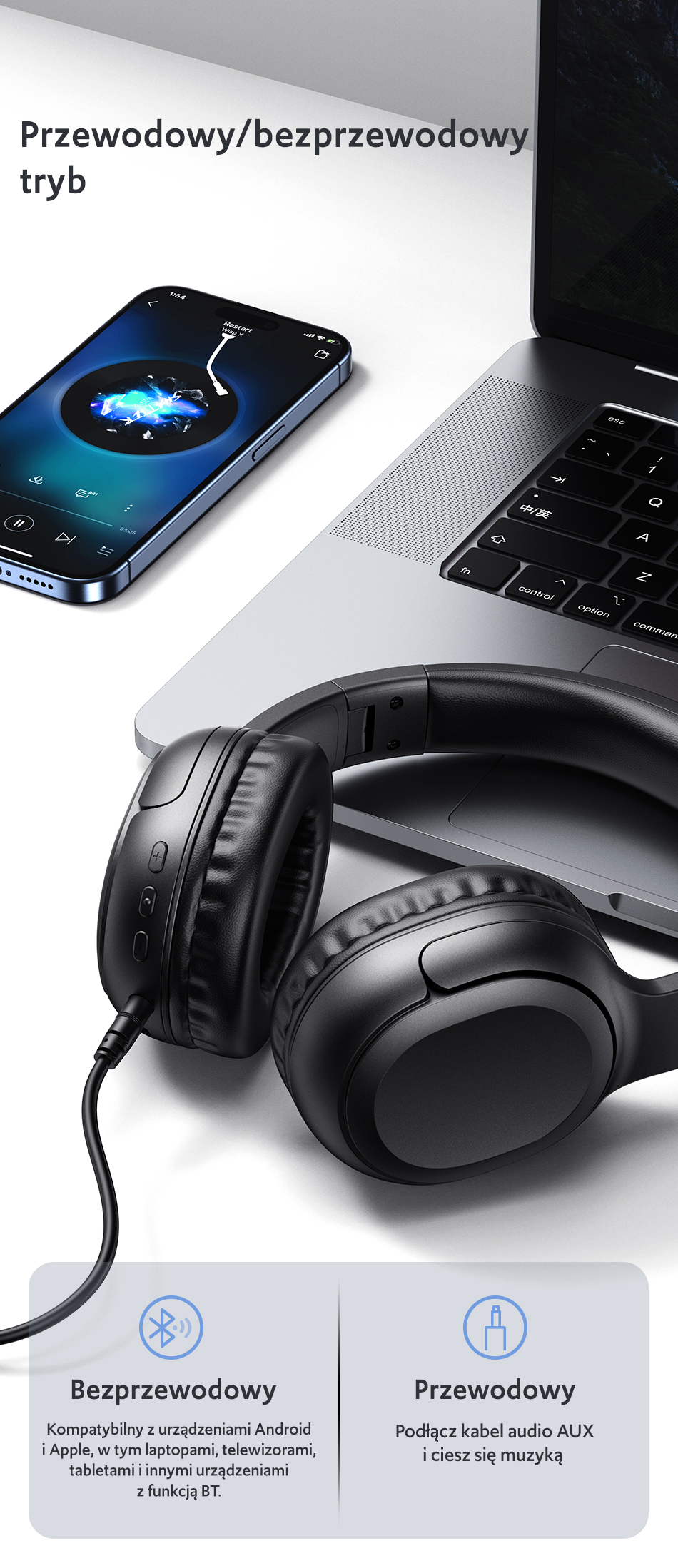 USAMS Bluetooth 5.3 Ausinės Yun Series smėlio spalvos TDLYEJYX02 (USAMS-YG23) aprašymas - Prekės nuotrauka