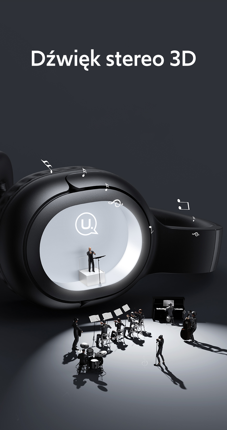 USAMS Bluetooth 5.3 Ausinės Yun Series smėlio spalvos TDLYEJYX02 (USAMS-YG23) aprašymas - Prekės nuotrauka