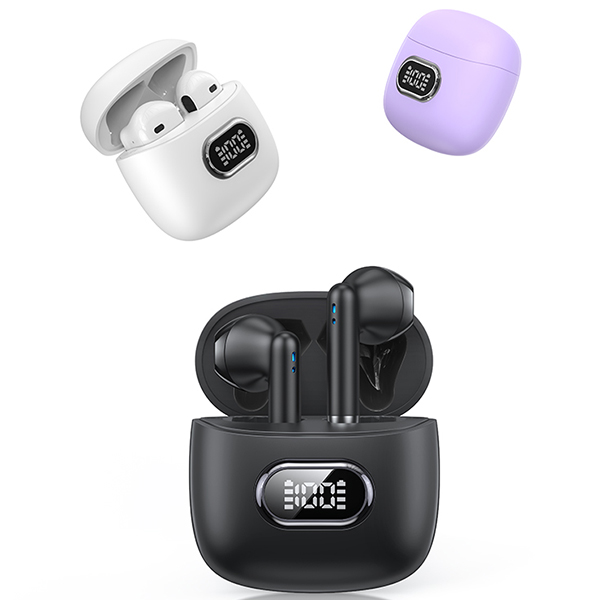 USAMS Bluetooth 5.3 TWS IA II Series belaidės ausinės violetinės spalvos BHUIAII03 (USAMS-IAII15) aprašymas - Prekės nuotrauka