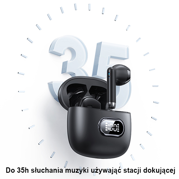 USAMS Bluetooth 5.3 TWS IA II Series belaidės ausinės violetinės spalvos BHUIAII03 (USAMS-IAII15) aprašymas - Prekės nuotrauka