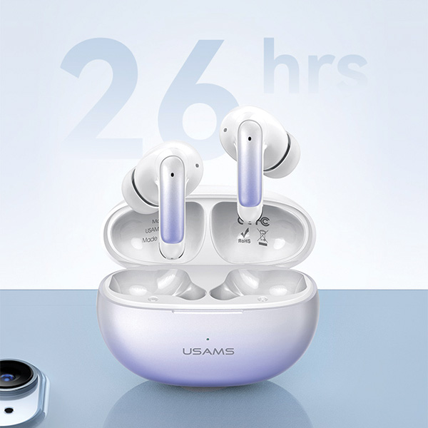 USAMS Bluetooth 5.3 TWS X-don serijos ENC belaidės ausinės, juodos spalvos BHUENCXD01 (US-XD19) aprašymas - Prekės nuotrauka
