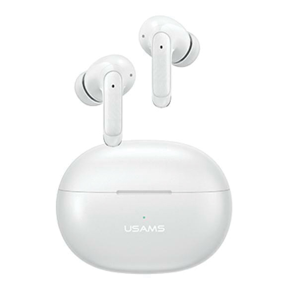 USAMS Bluetooth 5.3 TWS X-donseries ENC belaidės ausinės baltos spalvos BHUENCXD02 (US-XD19) aprašymas - Prekės nuotrauka