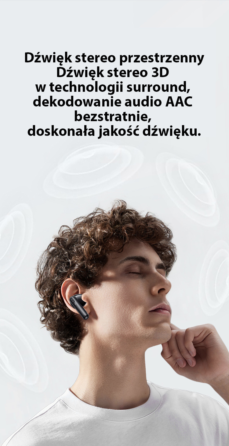 USAMS Bluetooth Ausinės Echo E03 TWS belaidės tarnish aprašymas - Prekės nuotrauka