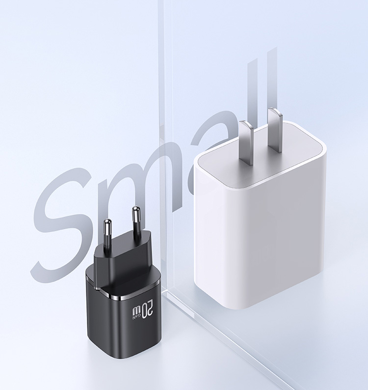 USAMS CC248 20W GaN USB-C greitojo įkrovimo HC serijos įkroviklis, baltos spalvos CC248TC02 aprašymas - Prekės nuotrauka