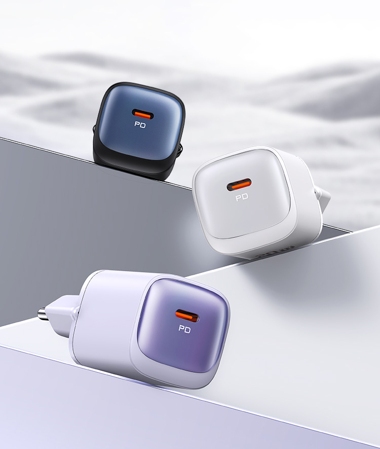 USAMS CC248 20W GaN USB-C greitojo įkrovimo HC serijos įkroviklis, baltos spalvos CC248TC02 aprašymas - Prekės nuotrauka