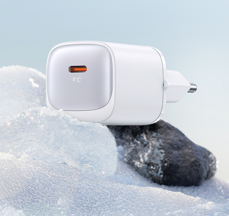 USAMS CC251 30W GaN USB-C greitojo įkrovimo HC serijos įkroviklis, violetinės spalvos CC251TC03 aprašymas - Prekės nuotrauka
