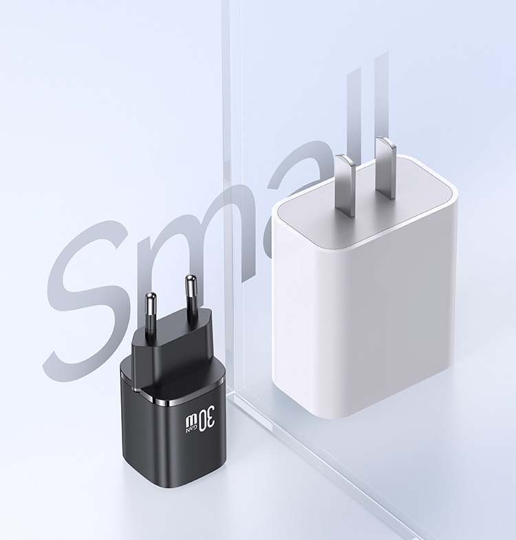 USAMS CC251 30W GaN USB-C greitojo įkrovimo HC serijos įkroviklis, violetinės spalvos CC251TC03 aprašymas - Prekės nuotrauka