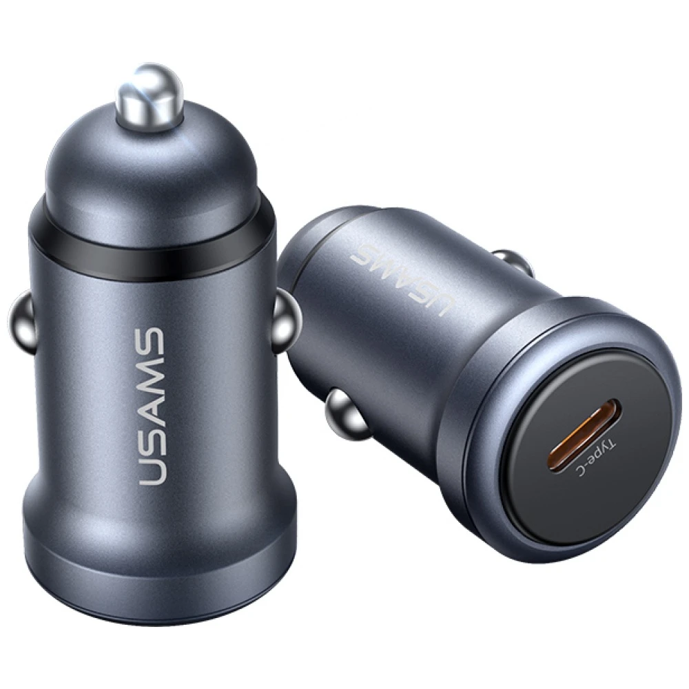 USAMS CC321 automobilinis įkroviklis Aluminum 30W PD USB-C tarnish aprašymas - Prekės nuotrauka USAMS CC321 automobilinis įkroviklis Aluminum 30W PD USB-C tarnish aprašymas - Prekės nuotrauka