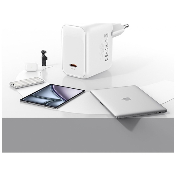 USAMS CC339 T76 45W GaN greitasis įkroviklis USB-C sieninis įkroviklis baltas aprašymas - Prekės nuotrauka