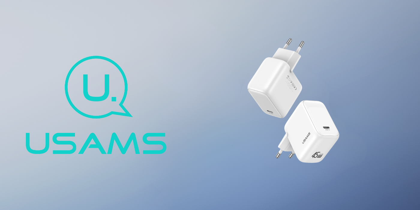 USAMS CC339 T76 45W GaN greitasis įkroviklis USB-C sieninis įkroviklis baltas aprašymas - Prekės nuotrauka