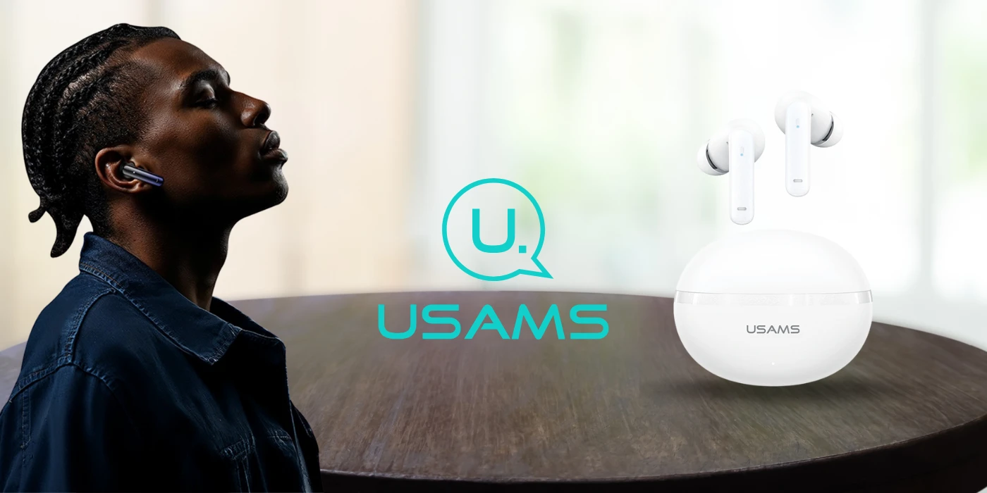 USAMS Echo E02 TWS Bluetooth ausinės ANC+ENC belaidės baltos spalvos aprašymas - Prekės nuotrauka USAMS Echo E02 TWS Bluetooth ausinės ANC+ENC belaidės baltos spalvos aprašymas - Prekės nuotrauka
