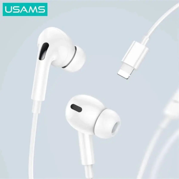 USAMS EP-41 MAXlightning stereo ausinės baltos spalvos SJ621MHS01 (US-SJ621) aprašymas - Prekės nuotrauka USAMS EP-41 MAXlightning stereo ausinės baltos spalvos SJ621MHS01 (US-SJ621) aprašymas - Prekės nuotrauka