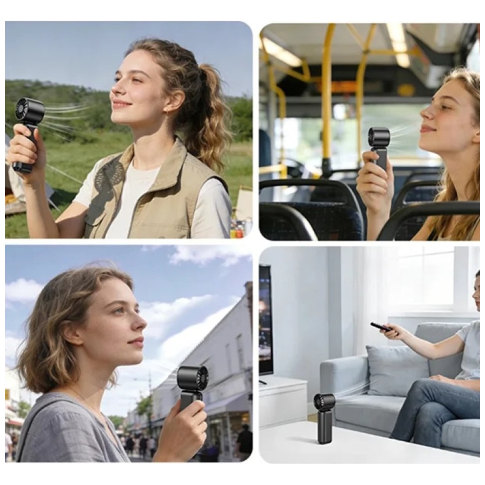 Ventiliatorius USAMS Ice-Cooling Digital High-Speed Fan 2000mAh baltas aprašymas - Prekės nuotrauka