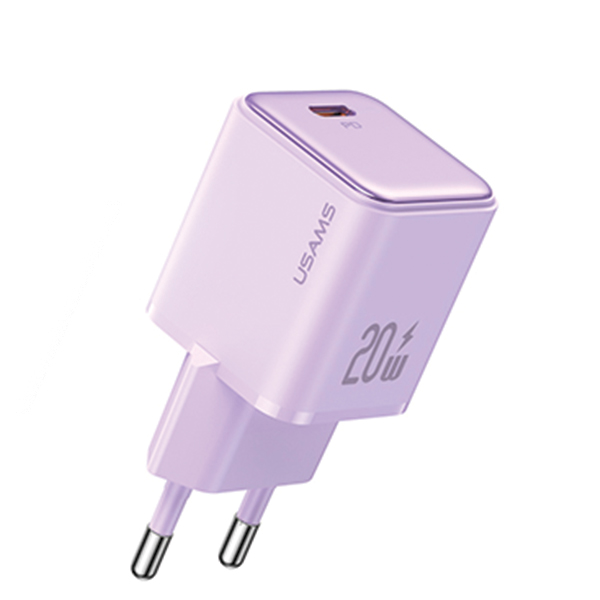 USAMS įkroviklis 1xUSB-C PD20W (tik galvutė) PD3.0 greitas įkrovimas violetinis X-ron Series CC183TC0 aprašymas - Prekės nuotrauka