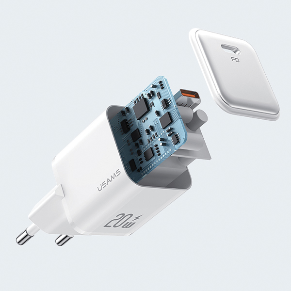 USAMS įkroviklis 1xUSB-C PD20W (tik galvutė) PD3.0 greitas įkrovimas violetinis X-ron Series CC183TC0 aprašymas - Prekės nuotrauka