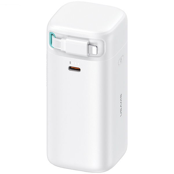 USAMS išorinė baterija su ištraukiamu laidu, ištraukiamas Lightning 18000 mAh PD45W greitas įkrovimas XMF Series W aprašymas - Prekės nuotrauka