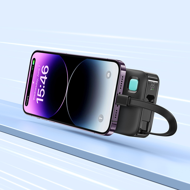 USAMS išorinė baterija su ištraukiamu laidu Retractable Lightning 10000 mAh PD 20W greitas įkrovimas XY Series W aprašymas - Prekės nuotrauka