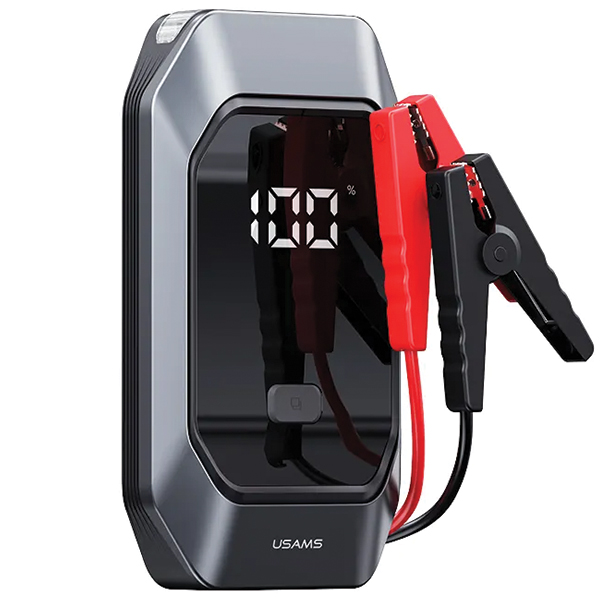 USAMS išorinė baterija su užvedimo funkcija 8000mAh + integruotas žibintuvėlis, juodos spalvos ZB284ZDB01 (US-ZB284) aprašymas - Prekės nuotrauka