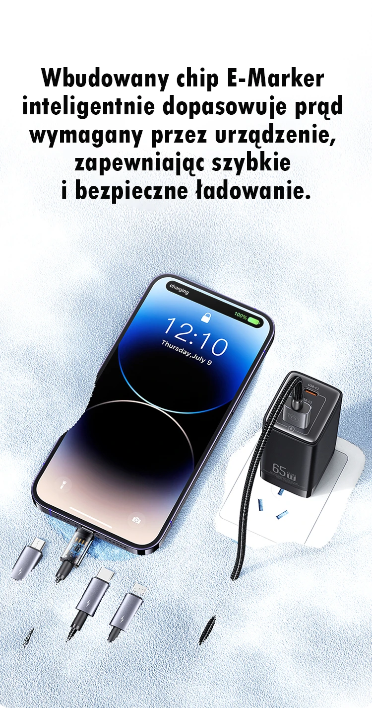 USAMS Kabelis 4in1 2xUSB-C/Lightning/MicroU SB 15W 1,2m aliuminio lydinio duomenų kabelis Sufeng Series SJ739USB101 (US-SJ739) aprašymas - Prekės nuotrauka