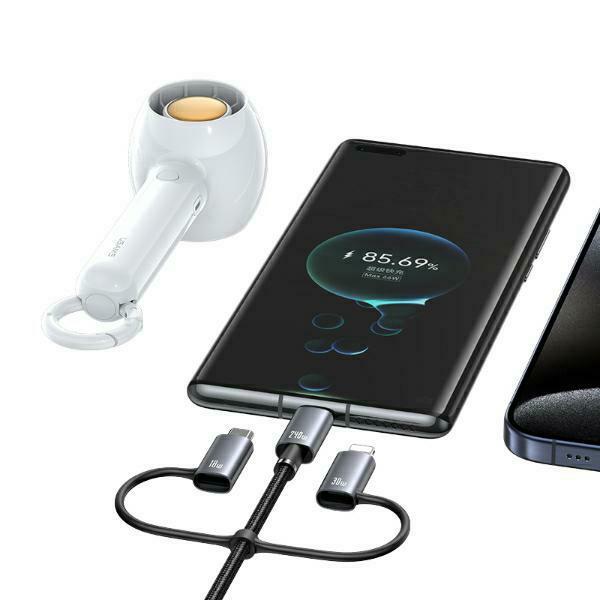 USAMS Kabelis 6in1 Fast charging 240W 1.2m Data Kabelis Digital dispay Aluminum Alloy Sufeng Series (SJ7 aprašymas - Prekės nuotrauka
