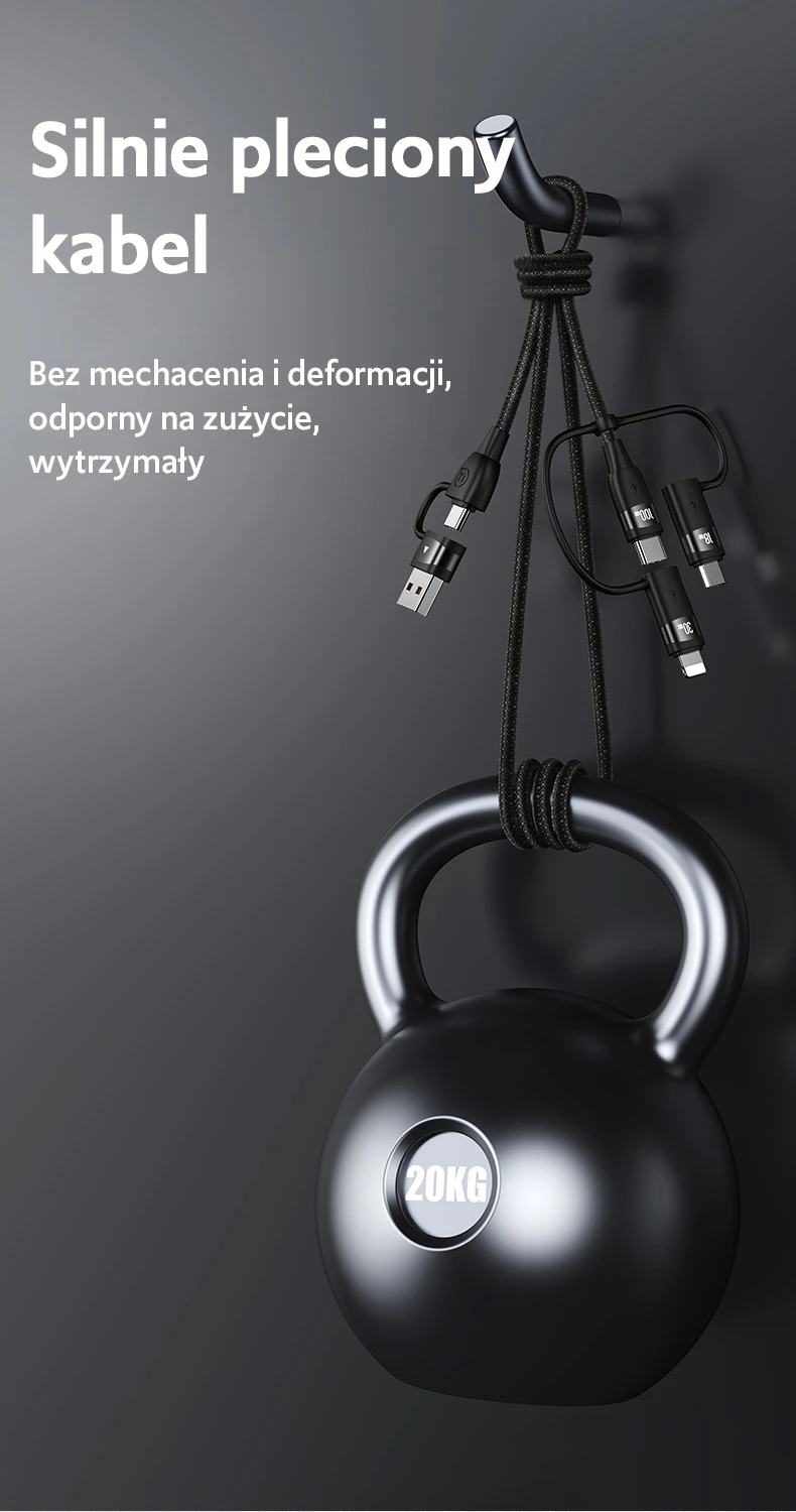 USAMS Kabelis U85 2xUSB-C/USB/Micro-USB/Lightning 6in1 1.2m 100W PD Fast Charge juodos spalvos SJ645USB01 aprašymas - Prekės nuotrauka USAMS Kabelis U85 2xUSB-C/USB/Micro-USB/Lightning 6in1 1.2m 100W PD Fast Charge juodos spalvos SJ645USB01 aprašymas - Prekės nuotrauka