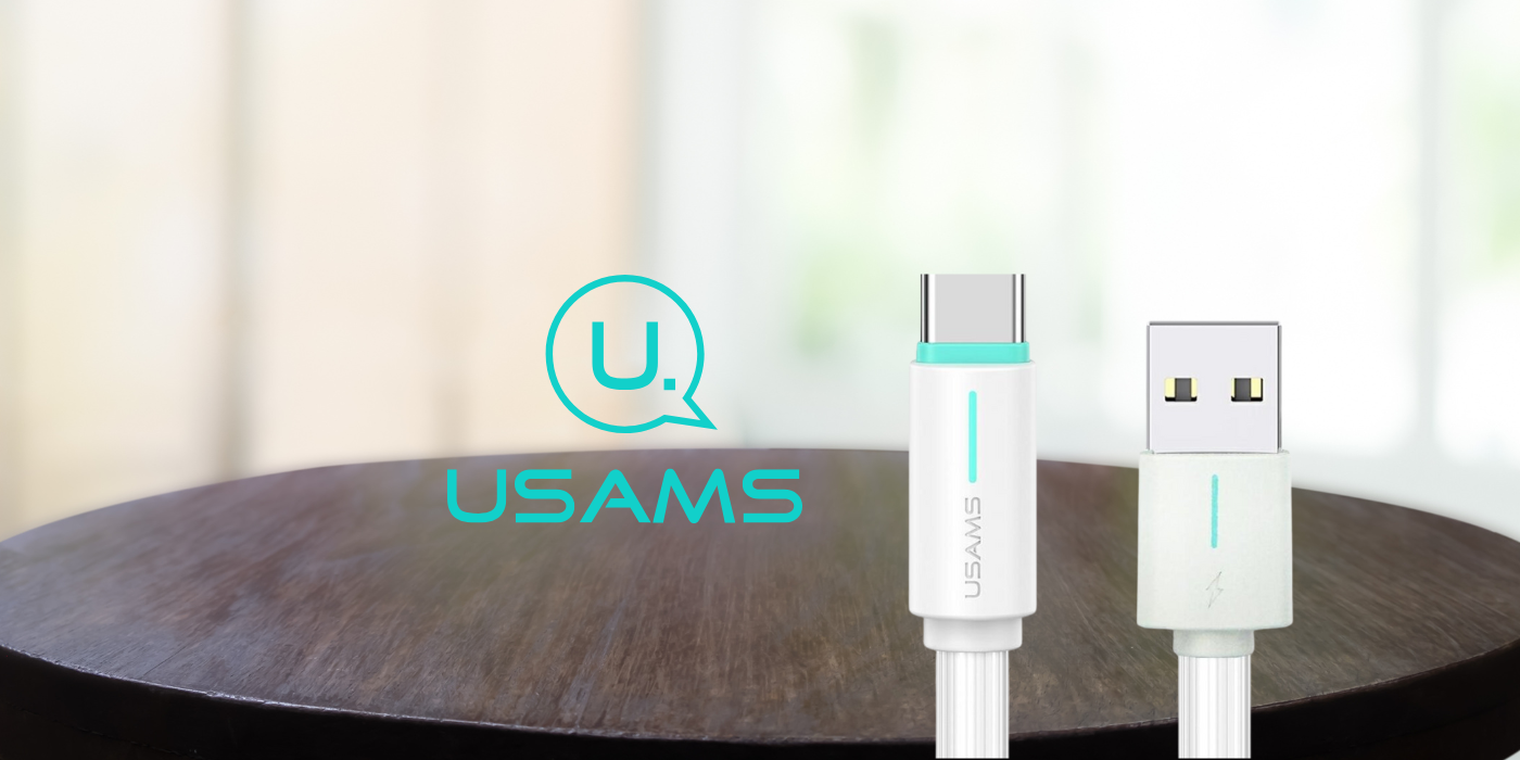 USAMS Kabelis USB-C 3A YU Series 1mUSB-C/USB-A baltos spalvos SJ732USB02 (US-SJ732 ) aprašymas - Prekės nuotrauka