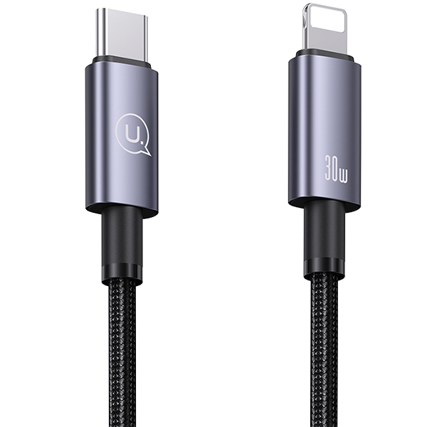 USAMS Kabelis USB-C į Lightning 30W 0.25mFast Charging steel/tarnish SJ679USB01 (US-SJ679) aprašymas - Prekės nuotrauka