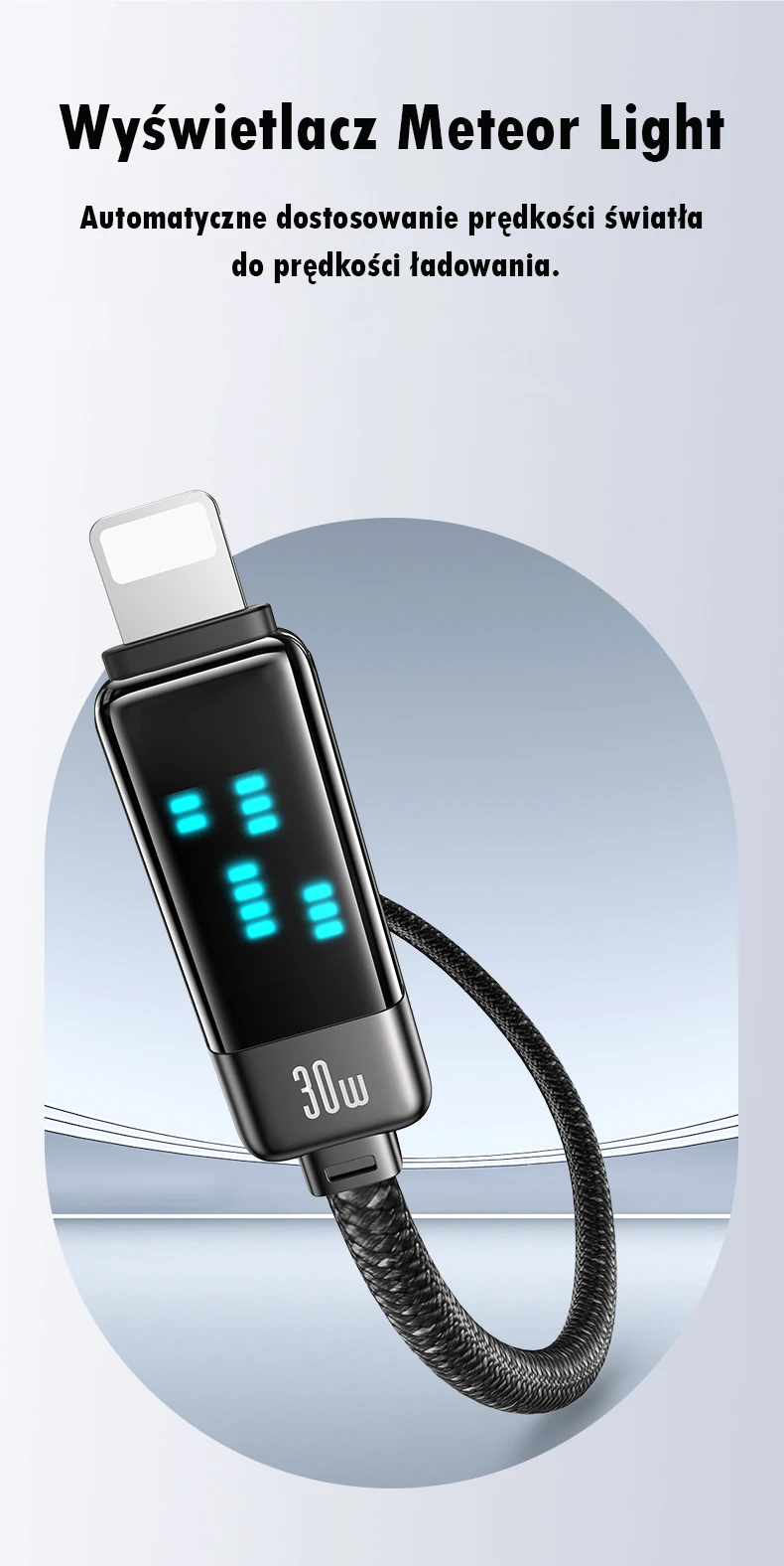 USAMS Kabelis USB-C į Lightning 30W 1,2m cinko lydinio greito įkrovimo duomenų kabelis Meteor Series SJ743USB01 (US-SJ743) aprašymas - Prekės nuotrauka USAMS Kabelis USB-C į Lightning 30W 1,2m cinko lydinio greito įkrovimo duomenų kabelis Meteor Series SJ743USB01 (US-SJ743) aprašymas - Prekės nuotrauka