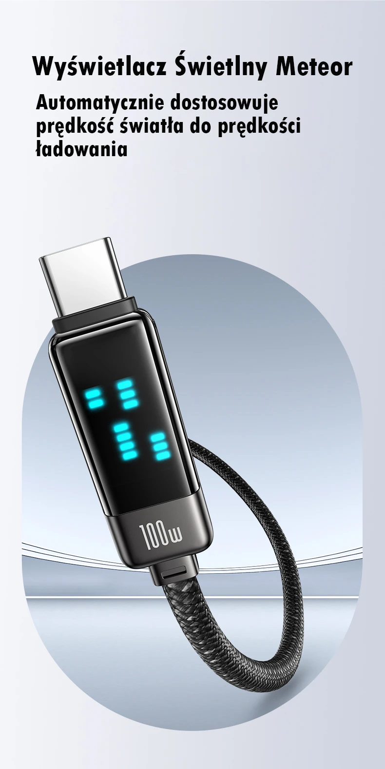 USAMS Kabelis USB-C į USB-C 100W 1,2m cinko lydinio greito įkrovimo duomenų kabelis Meteor Series SJ744USB01 (US-SJ744) aprašymas - Prekės nuotrauka USAMS Kabelis USB-C į USB-C 100W 1,2m cinko lydinio greito įkrovimo duomenų kabelis Meteor Series SJ744USB01 (US-SJ744) aprašymas - Prekės nuotrauka