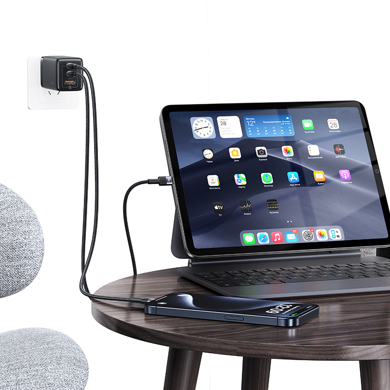USAMS Kabelis USB-C į USB-C 60W 1.2m greito įkrovimo, plienas/tamsus SJ724USBSG01 (US-SJ724) aprašymas - Prekės nuotrauka USAMS Kabelis USB-C į USB-C 60W 1.2m greito įkrovimo, plienas/tamsus SJ724USBSG01 (US-SJ724) aprašymas - Prekės nuotrauka