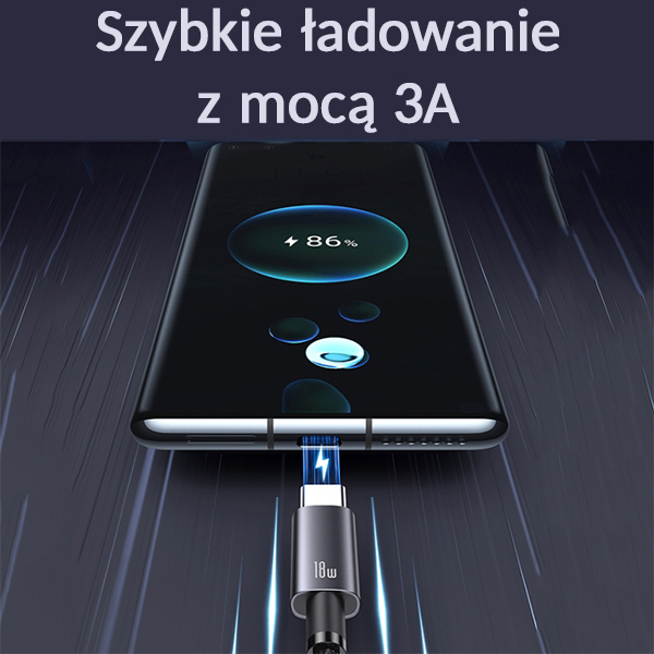 USAMS Kabelis USB į USB-C 3A 1.2m greito įkrovimo plienas/tamsus SJ663USB01 (US-SJ663) aprašymas - Prekės nuotrauka USAMS Kabelis USB į USB-C 3A 1.2m greito įkrovimo plienas/tamsus SJ663USB01 (US-SJ663) aprašymas - Prekės nuotrauka