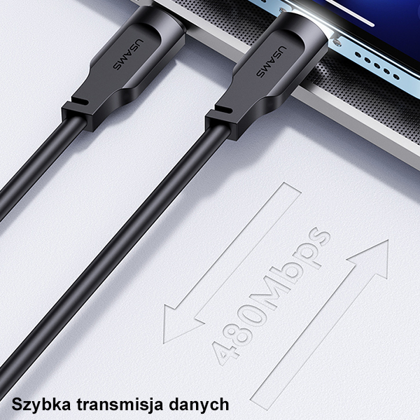 USAMS laidas USB-C į Lightning 20W 1.2m PD greitas įkrovimas Lithe Series violetinis SJ566USB03 (US-SJ566) aprašymas - Prekės nuotrauka