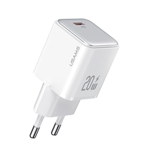 USAMS Laidinis įkroviklis 1xUSB-C PD20W PD3.0 Fast Charging US-CC183 + kabelis USB-C/Lightning US-SJ610 baltos spalvos YX Series YXXLOGTC03 aprašymas - Prekės nuotrauka USAMS Laidinis įkroviklis 1xUSB-C PD20W PD3.0 Fast Charging US-CC183 + kabelis USB-C/Lightning US-SJ610 baltos spalvos YX Series YXXLOGTC03 aprašymas - Prekės nuotrauka