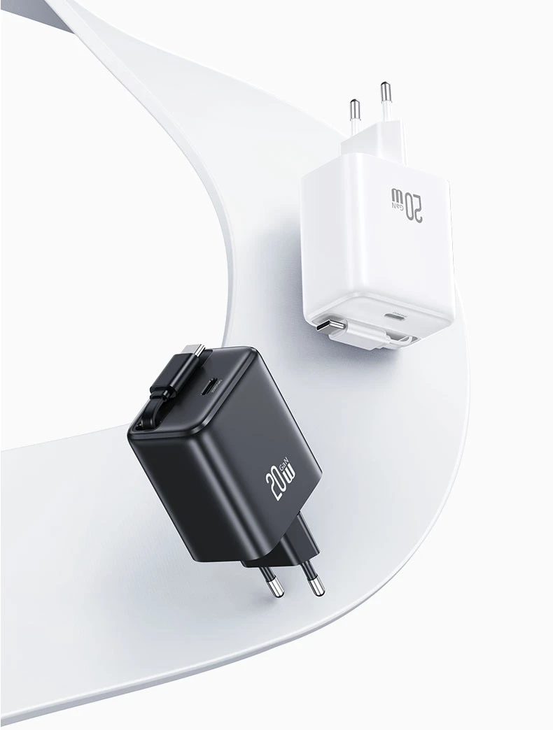 USAMS Laidinis įkroviklis 1xUSB-C su suvyniojamu kabeliu USB-C Retractable PD+QC 20W Gan Fast Charging baltos spalvos YC Series CC233TC02 (US-CC233) aprašymas - Prekės nuotrauka USAMS Laidinis įkroviklis 1xUSB-C su suvyniojamu kabeliu USB-C Retractable PD+QC 20W Gan Fast Charging baltos spalvos YC Series CC233TC02 (US-CC233) aprašymas - Prekės nuotrauka