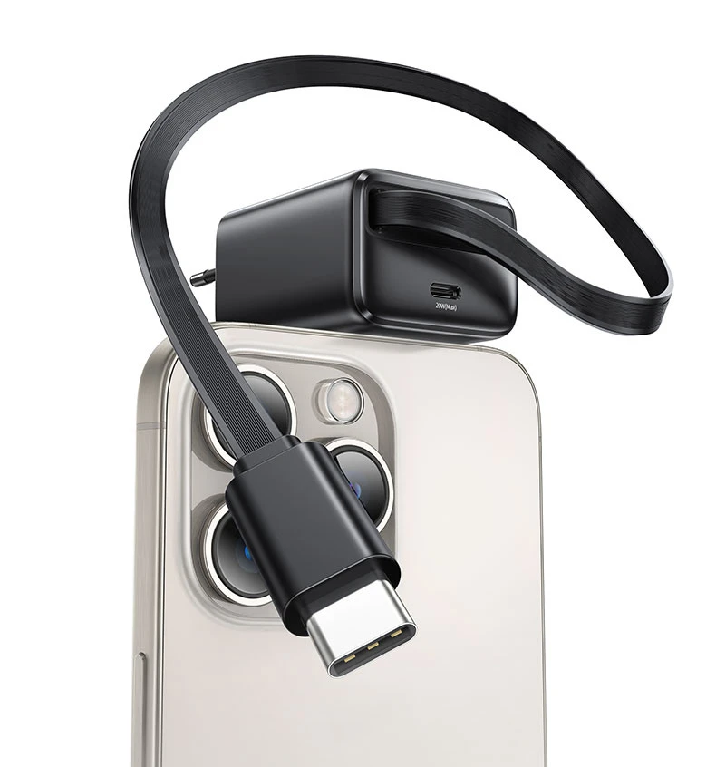 USAMS Laidinis įkroviklis 1xUSB-C su suvyniojamu kabeliu USB-C Retractable PD+QC 20W Gan Fast Charging baltos spalvos YC Series CC233TC02 (US-CC233) aprašymas - Prekės nuotrauka USAMS Laidinis įkroviklis 1xUSB-C su suvyniojamu kabeliu USB-C Retractable PD+QC 20W Gan Fast Charging baltos spalvos YC Series CC233TC02 (US-CC233) aprašymas - Prekės nuotrauka