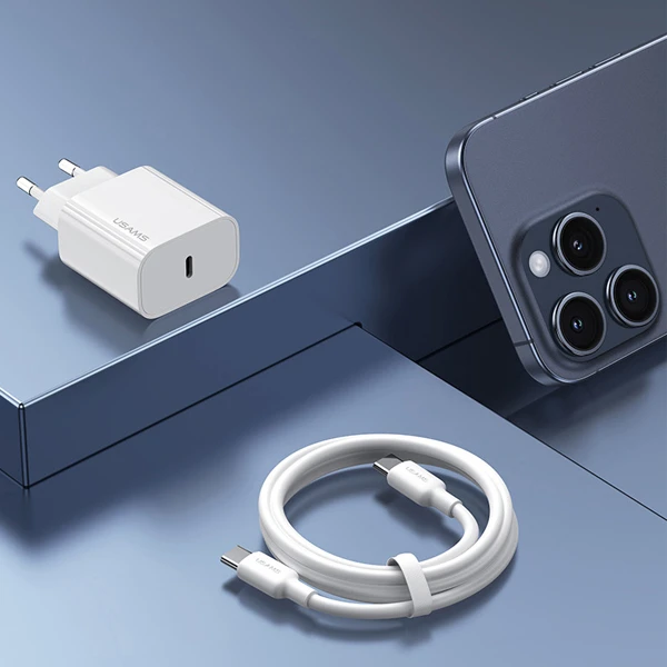 USAMS Laidinis įkroviklis 1xUSB-C T65 PD20W (only head) PD Fast Charging baltos spalvos CC226TC01 (US-CC226) aprašymas - Prekės nuotrauka USAMS Laidinis įkroviklis 1xUSB-C T65 PD20W (only head) PD Fast Charging baltos spalvos CC226TC01 (US-CC226) aprašymas - Prekės nuotrauka