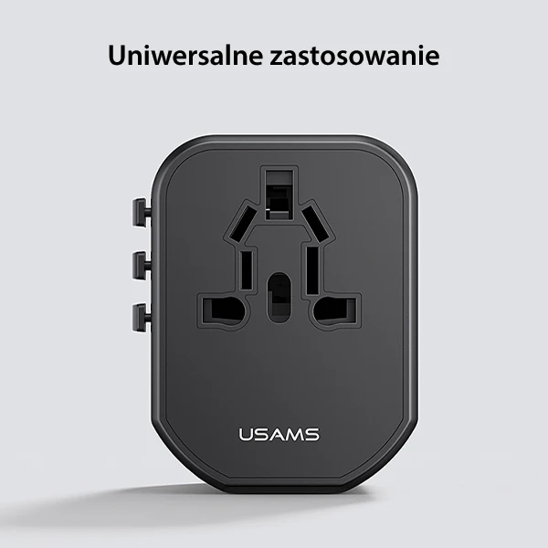 USAMS laidinis įkroviklis 2xUSB+1xUSB-C T59 20W 4in1 US/AU/EU/UK juodos spalvos CC179TC01 (US-CC179) Universal Travel Charger aprašymas - Prekės nuotrauka USAMS laidinis įkroviklis 2xUSB+1xUSB-C T59 20W 4in1 US/AU/EU/UK juodos spalvos CC179TC01 (US-CC179) Universal Travel Charger aprašymas - Prekės nuotrauka